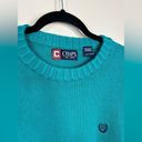 CHAPS  Vintage Teal Oversized Knit Sweater Pullover Photo 4