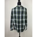 LL Bean Button Front Flannel Shirt Size Medium Relaxed Fit Plaid 100% Cotton Photo 2