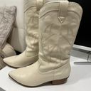 Cow Girl Boots White Size 8.5 Photo 1