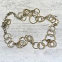 Cookie Lee  silver and gold tone long ring necklace Photo 3