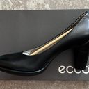 Ecco  Sculptured 75 Black Leather Pump Heels, Size EU 41 | US 10-10.5 New in Box Photo 1