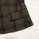 Modcloth  Wool Blend Plaid Cropped Blazer Jacket Sz M Puff Sleeves Army Green Photo 8