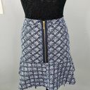 Michael Kors Sz 12 Michael  Blue& White Floral Skater Skirt NWOT $80 MSRP Photo 3