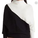 Tahari T  Womens Black White Color Block Dolman Sleeve Sweater Size Large Photo 0