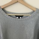 BCBGMAXAZRIA Silver Metallic Camille Knit Sweater Photo 3