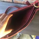 Cabin creek Vintage  Floral Embossed Leather Bag Cranberry Hobo Crossbody Photo 5