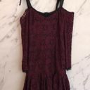 Alexis  Sophia Dress Burgundy Lace tie strap large midi long sleeve purple Photo 5