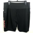 Bebe NEW  Sport Net Mesh Pocket Biker Shorts in Black/Neon Mango Plus Sz 3X Photo 4