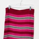 Anthropologie [] Dolan Pink Striped Dora Pleated Midi Sweater Skirt Size Large L Photo 4