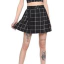 Hot Topic  Black & White Plaid Pleated Skirt With Grommet Belt New with Tag Sz M Photo 2