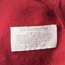 Liz Claiborne  brick red rectangle long lightweight acrylic scarf fringe 72x32 Photo 2