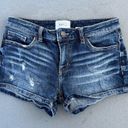 BKE  Stella Mid Rise Distressed Whisker Front Jean Shorts Size 26 Photo 0