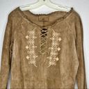 Arden B Vintage  Suede Leather Top Photo 1