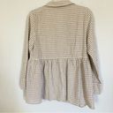 Tuckernuck  Pomander Place Top Small Linen Blend Gingham Beige Peplum Lagenlook Photo 6