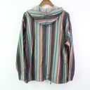 Free People Vintage  Striped Cotton Boho Hoodie Size M Photo 6