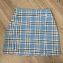 Brandy Melville Plaid Blue Skirt Photo 0