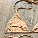 SKIMS  Rhinestone Swim Triangle Bikini Top in Ochre Size 3X NWT Photo 2