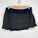 Lululemon  Pace Rival Mini Skirt II Built In Short Tennis Court Black Women's 10 Photo 2