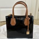 Michael Antonio Michael Kors Mercer Messenger Patent Leather Purse Photo 3