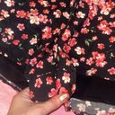 Lulus Black Floral Backless Long Sleeve Romper Photo 3