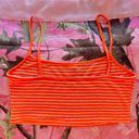 Sabo Skirt y2k striped orange crop cami Photo 2