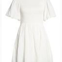 Lost + Wander  Mykonos Mini White Smoked Puff Sleeve Dress Size Medium Photo 6