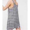 Monki  Dress Womens Small Grey White Plaid Wrap Buckle Tie Pinafore Mini ASOS Photo 2