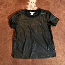 Sincerely Jules Sincerly Jules faux leather crop top size small  Photo 0