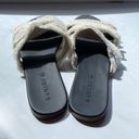 Rothy's  Triple Band Fringe Sandals Seashell Sea Shell Slides Neutral Slip On 10.5 Photo 5