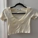 ZARA Ribbed V-Neck Top Photo 1