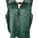 The Loft NWT Shimmer Paisley Velvet Flutter Tie Neck Top Sz XXL 2x Photo 3