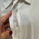 Balenciaga  white button down long sleeve collared asymmetrical  pleated hem top Photo 5