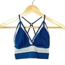 Free People Movement  Celeste Sports Bra in Blue/Ivory Size XS Photo 0