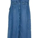 J.Jill  Denim Chambray Midi Shirt Dress Snap Front Sleeveless Pockets Size 3X Photo 0