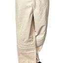 L'Academie L'Academia Leather Pants Bone White MEDIUM Tapered Moto Biker Designer NEW Photo 4