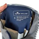 Peter Millar NWT  Mini-Stripe Perth Quarter Zip Pullover Navy/White Embroidered Photo 8