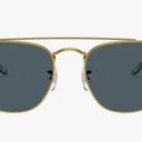 Ray-Ban  Square Aviator Sunglasses RB3557 9196/48 Gold Polarized Italy + Case Photo 1