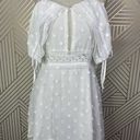 LIONESS  Cross Back Layered Folk Midaxi Dress in White Boho Size US Small Photo 2