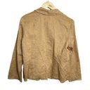 J.Jill  Ginger 100% Cotton Boho Embroidered Lined Blazer Jacket Size 12 p Tan Photo 10