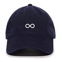 infinity Navy Blue Cotton Baseball Cap with  Logo Photo 0