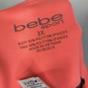 Bebe NEW  Sport Net Mesh Pocket Biker Shorts in Black/Neon Mango Plus Sz 3X Photo 5