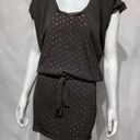 Ark & Co. Gray Sequin Beaded Short Sleeve Blouson Mini Tie-Waist Dress Sz S Photo 1