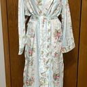 Lauren Ralph Lauren Light Blue/White Floral Tie Front Robe Size 3X Photo 0