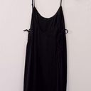 Free People  Smooth Sailin’ Black Mini Slip Dress Satin Bows Photo 5