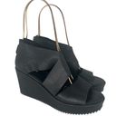 Eileen Fisher  Black Whimsy Wedge Sandal Photo 5