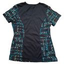 Cherokee  INFINITY Black Printed Scrubs Top, Small Photo 2