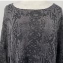 Wooden Ships  Sweater Snakeskin Pattern Scoopneck Wool Mohair Pullover Grey S/M Photo 2