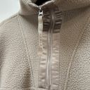 Varley  Daniel Fleece 1/2 Zip Pullover Jacket Sweatshirt Tunic Split Hem Tan Photo 8