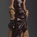 Pilcro  Anthropologie M Sequin Slim Dress With Slit Plum Prune Size Medium NWT Photo 0