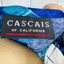 American Vintage Cascais of California (L)  Y2K Womens Blue Floral Blouse Top Photo 9